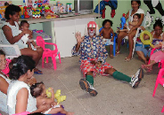 Palhaços animaram festa na Unidade Mista do Sinhá Sabóia