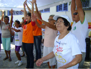 Atividade com grupo de terapia ocupacional realizada no bairro Sinhá Sabóia