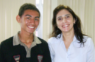 José Hemison de Sousa ao lado da Primeira-dama Lily Cristino