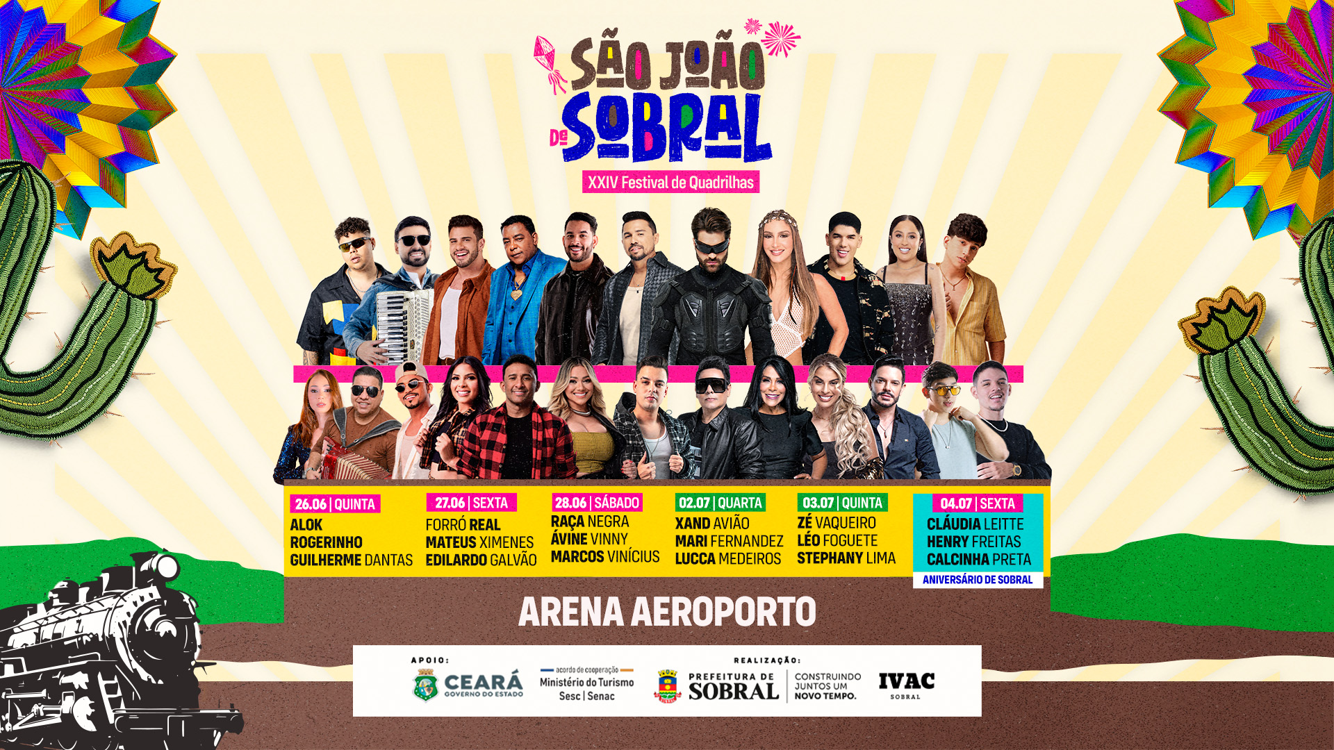 Prefeitura anuncia as atrações do São João de Sobral e XXIV Festival de Quadr...