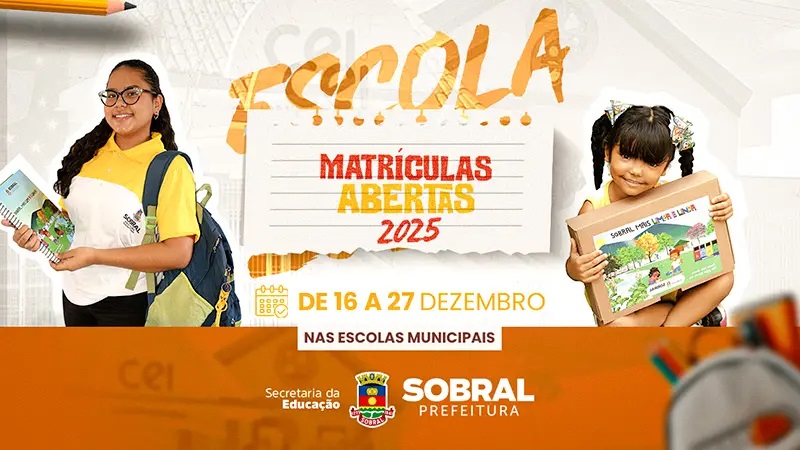 Rede Municipal de Ensino de Sobral inicia matrículas para o ano letivo de 202...